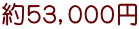約５３，０００円 